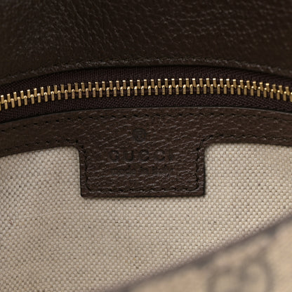 Gucci GG Supreme Monogram Textured Dollar Calfskin Blondie Chain Shoulder Flap Bag Beige Ebony New Acero 6 of 10