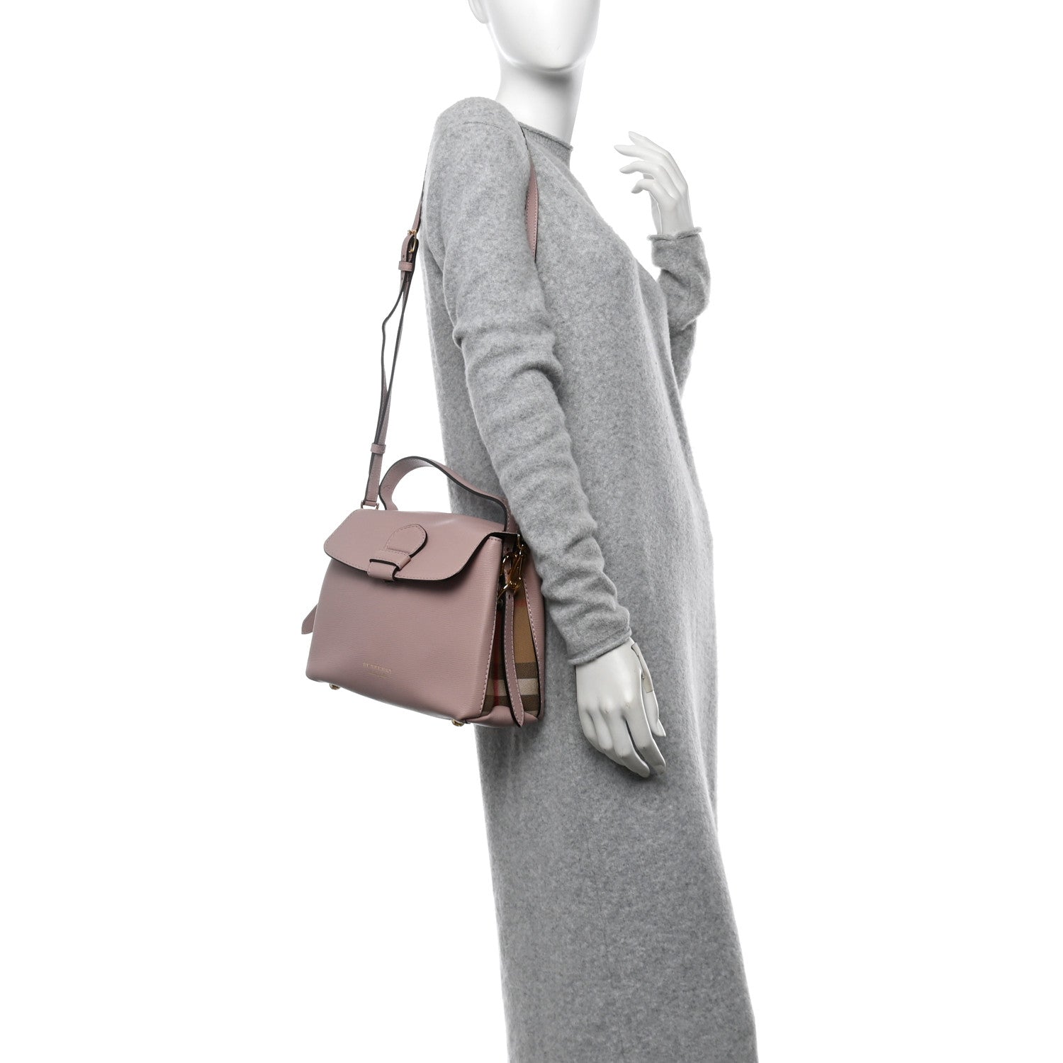 Burberry Derby Calfskin House Check Small Camberley Pale Orchid 2 of 11