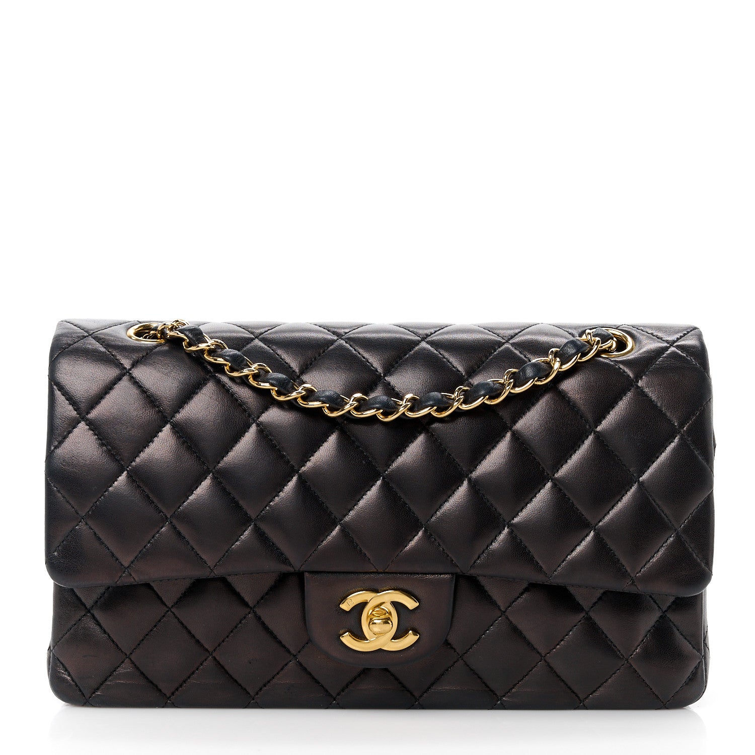 Chanel Lambskin Quilted Medium Double Flap Black 1 of 11