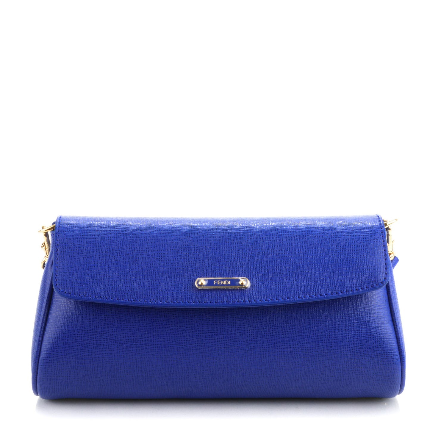Vitello Elite Flap Crossbody Bag Blue Neon