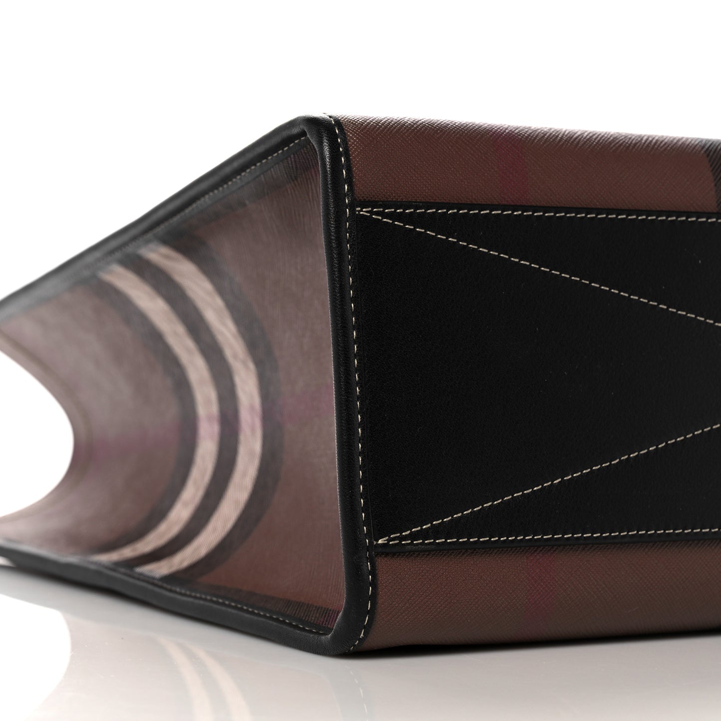 E-Canvas Denny Check Tote Brown