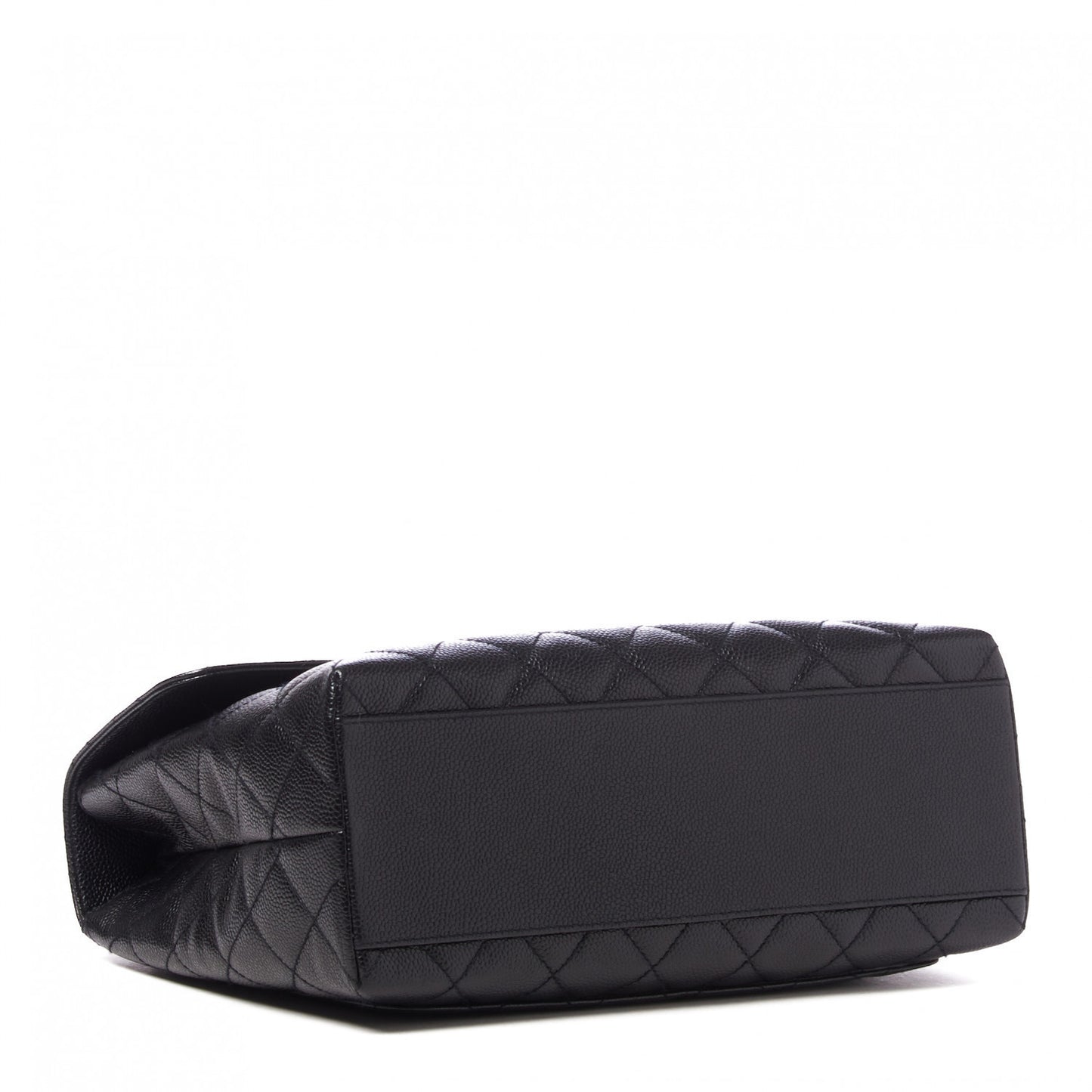 Caviar Quilted Jumbo Kelly Flap Black