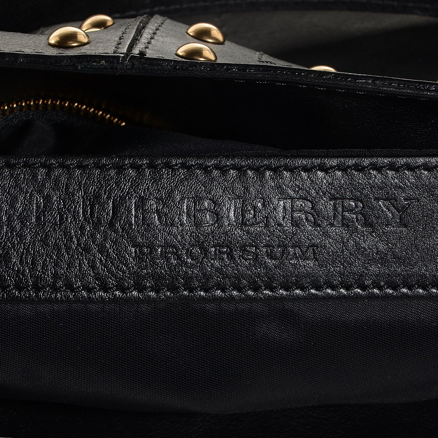 Leather Studded Medium Sampson Hobo Black