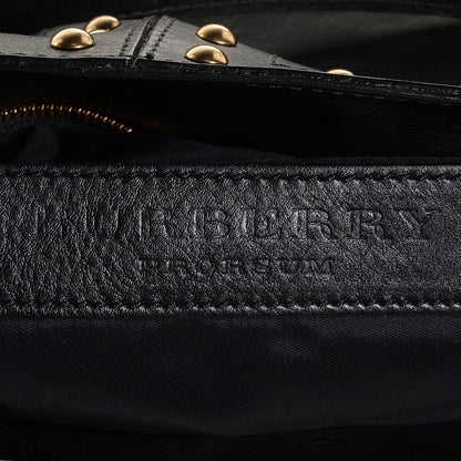 Burberry Leather Studded Medium Sampson Hobo Black 6 of 8