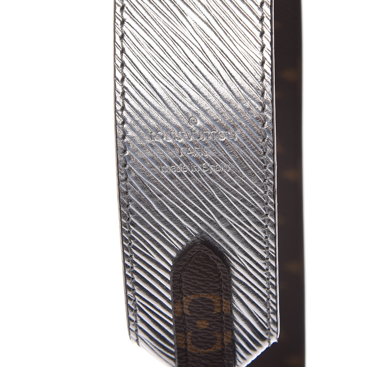 Epi Monogram Bandouliere Shoulder Strap Silver