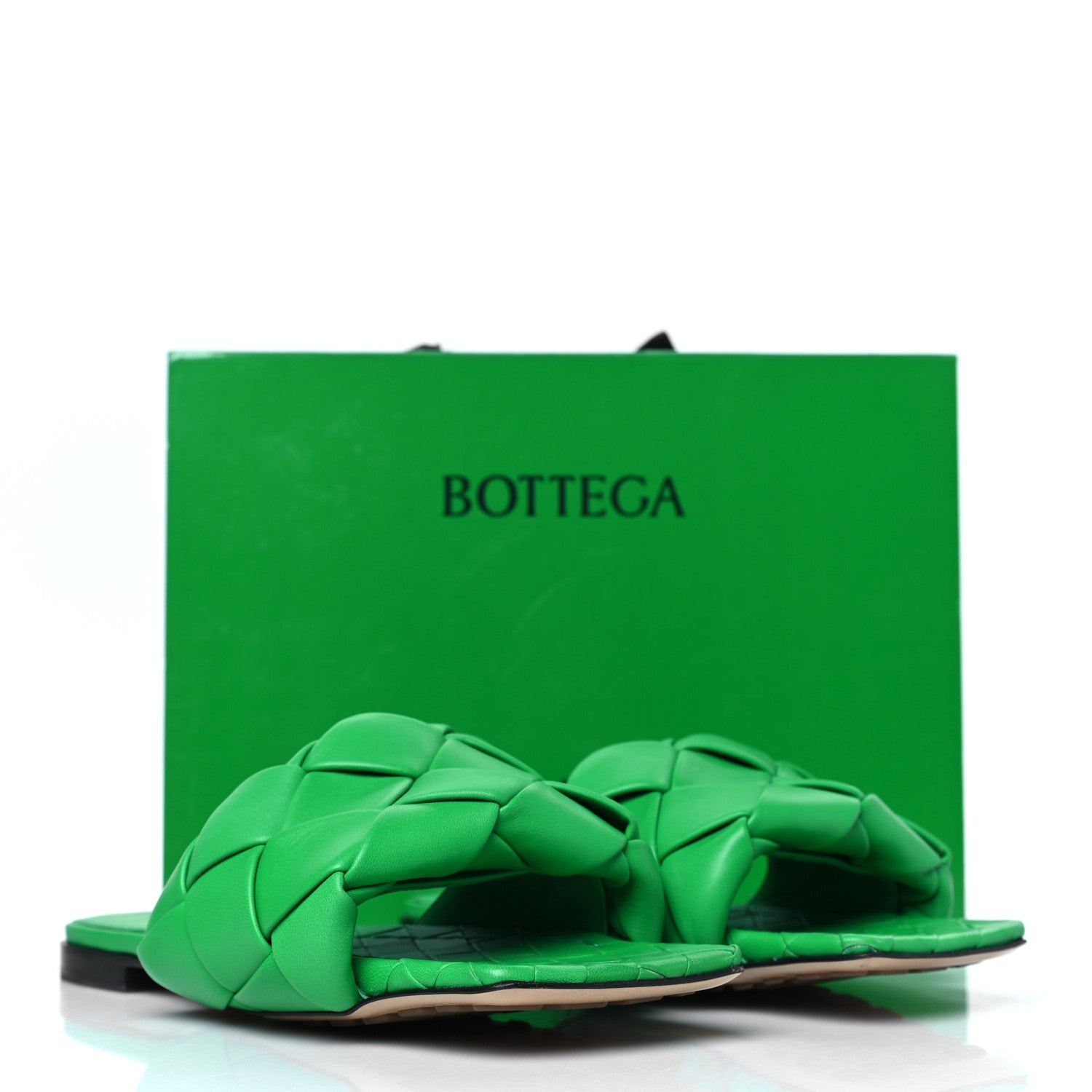 Bottega Veneta Nappa Maxi Intrecciato Lido Flat Sandals 38 Grass 8 of 8