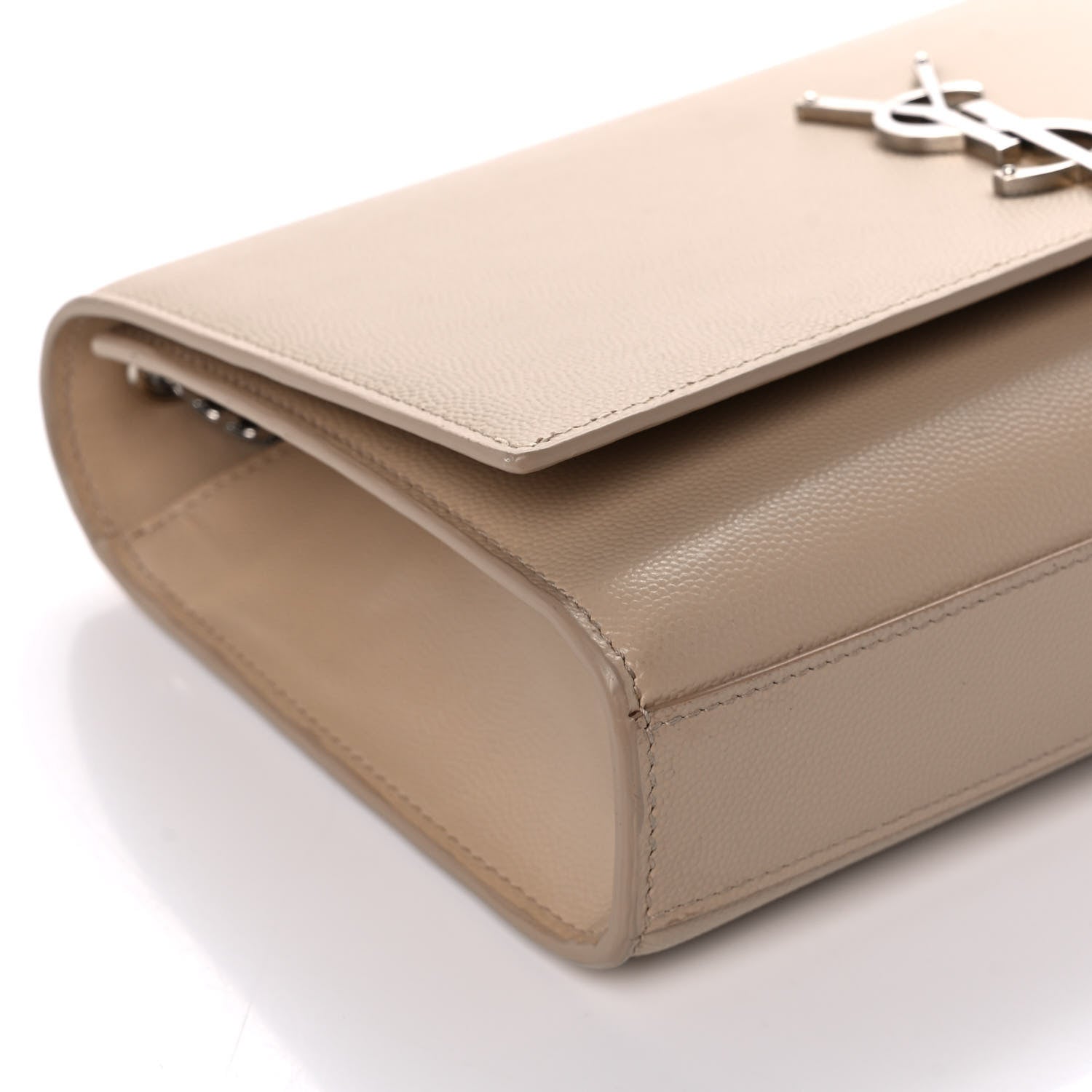 Saint Laurent Grain De Poudre Medium Monogram Kate Satchel Nude Powder 5 of 13
