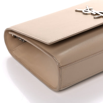 Saint Laurent Grain De Poudre Medium Monogram Kate Satchel Nude Powder 5 of 13