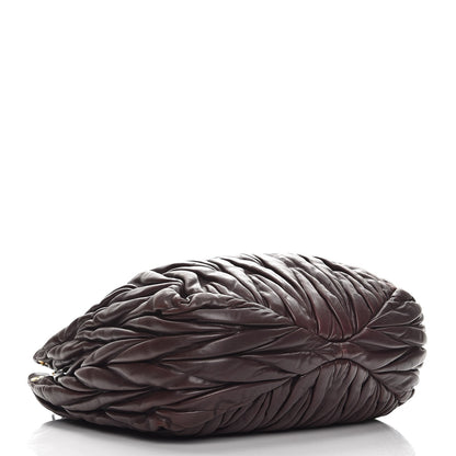 Miu Miu Nappa Matelasse Shopping Tote Brown 5 of 11