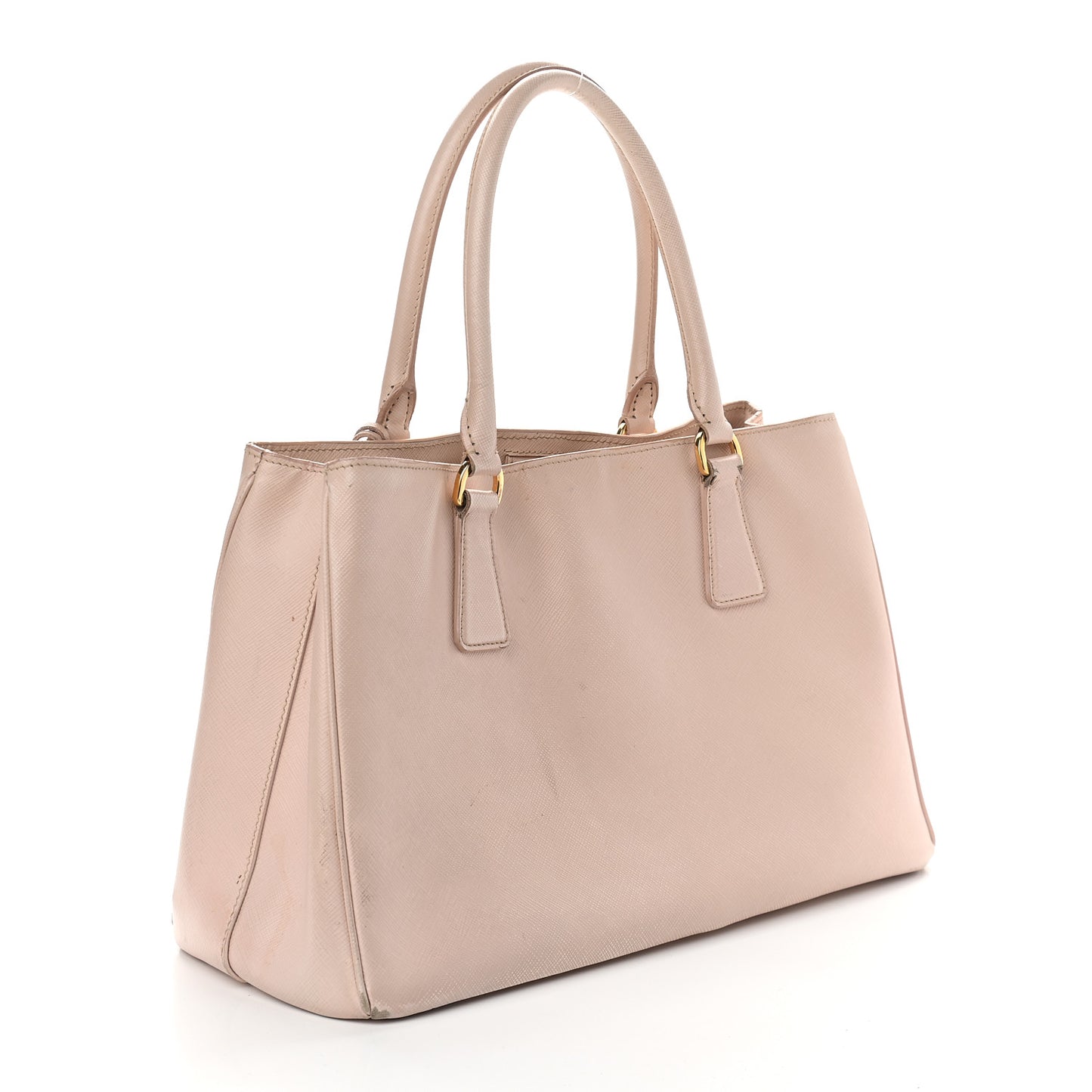 Saffiano Lux Small Double Zip Tote Cammeo