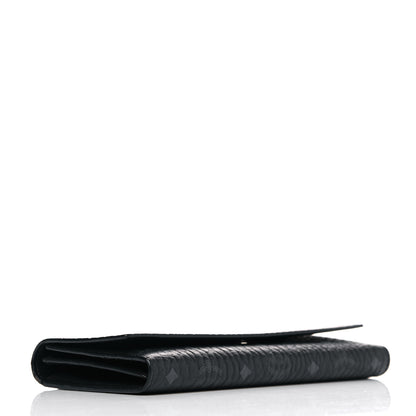 MCM Visetos Large Tri-Fold Flap Wallet Black 4 of 10