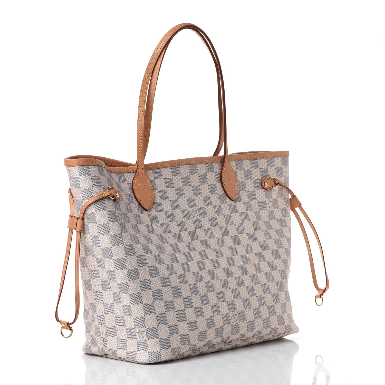 Louis Vuitton Damier Azur Neo Neverfull MM Rose Ballerine 2 of 4