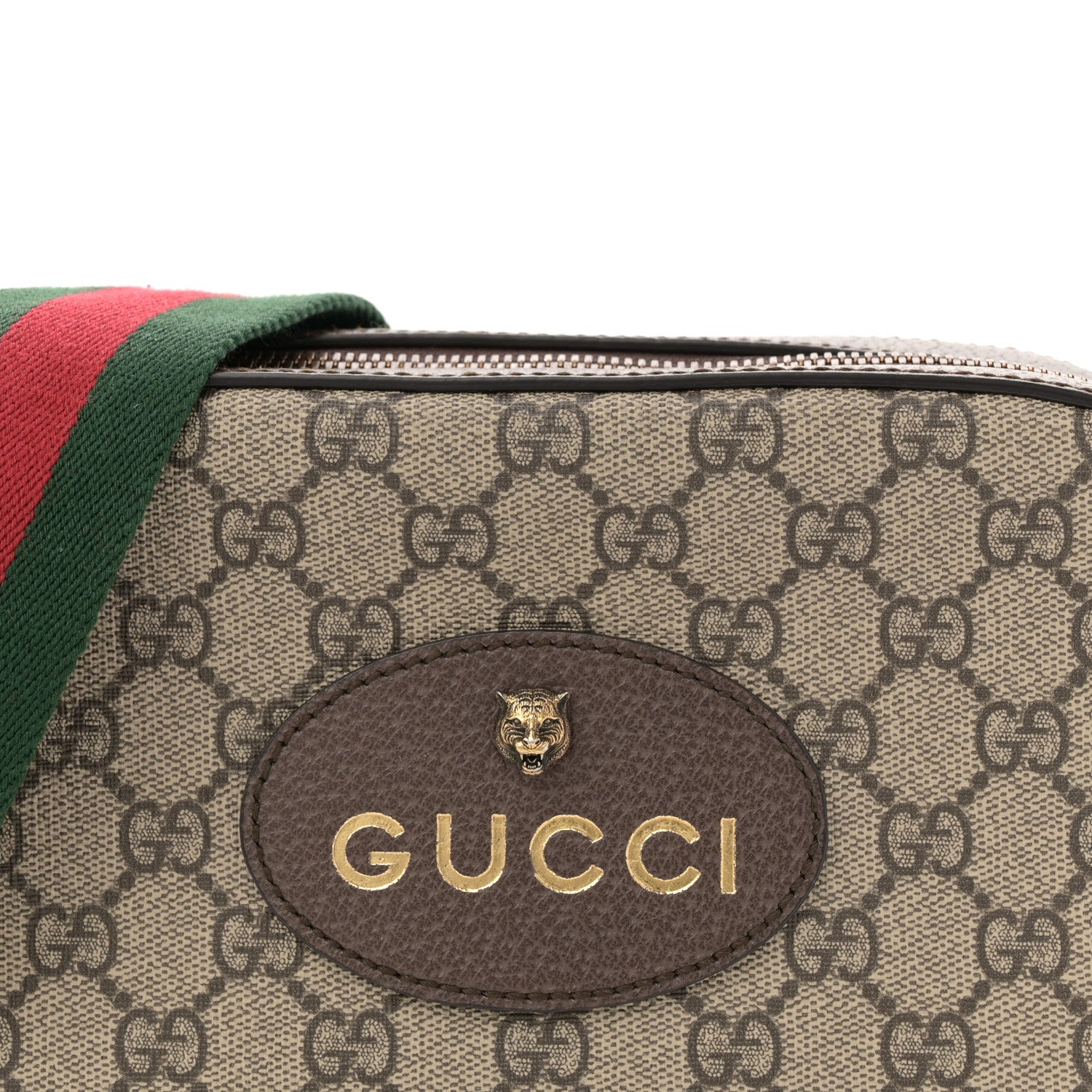 Gucci GG Supreme Monogram Web Neo Vintage Shoulder Bag Beige New Acero Crop 8 of 11