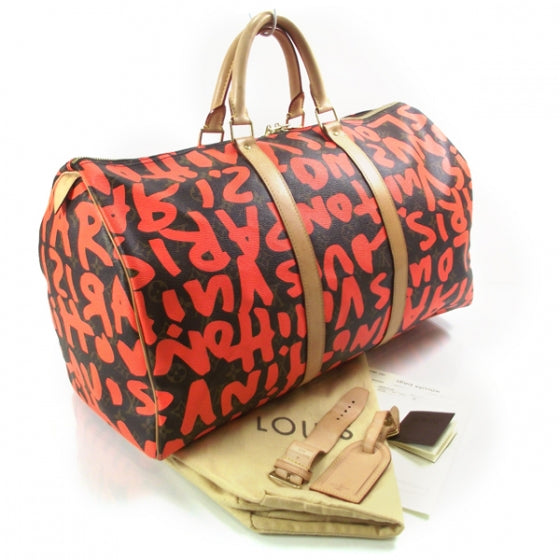 Monogram Graffiti Keepall 50 Orange