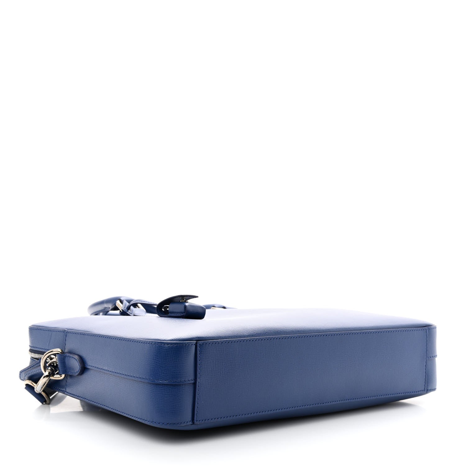 Burberry Textured Calfskin Barrow Briefcase Deep Blue 4 of 16