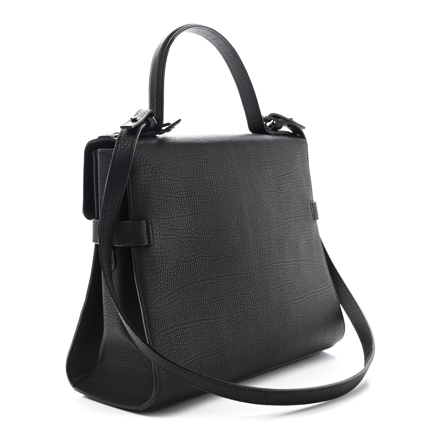 Crispy Calfskin GM Tempete Satchel Black