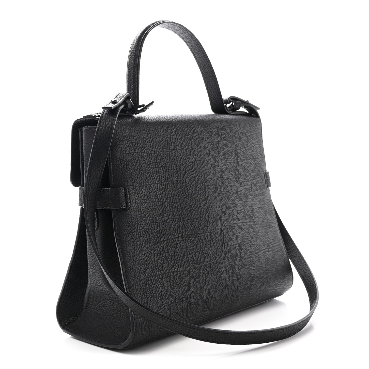 Delvaux Crispy Calfskin GM Tempete Satchel Black 3 of 10