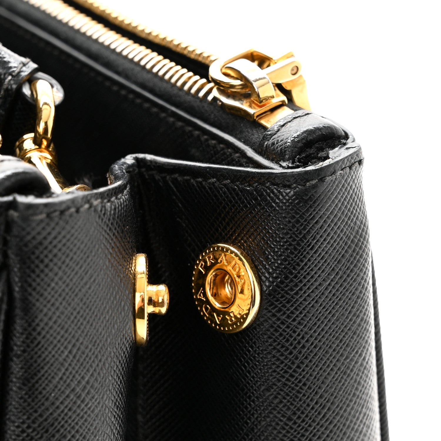 Prada Saffiano Small Galleria Double Zip Tote Black 12 of 16