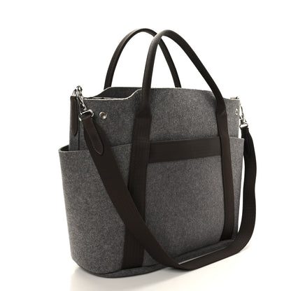Hermes Felt Sac De Pansage Groom Bag Acier 3 of 8