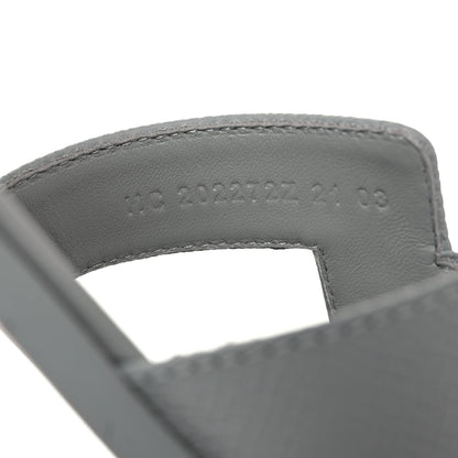 Hermes Epsom Oran Sandals 36.5 Bleu Glacier 8 of 9