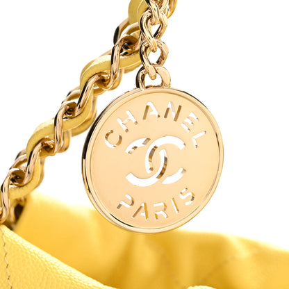 Chanel Shiny Caviar Quilted Small Chanel 22 Yellow 8 of 12