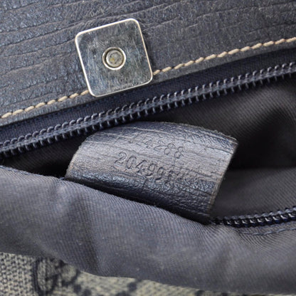 Gucci Coated Canvas Monogram Tote Navy 12 of 12