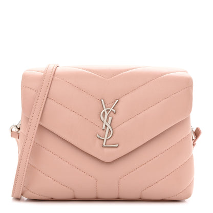 Saint Laurent Calfskin Y Quilted Monogram Toy Loulou Crossbody Bag Tender Pink 1 of 11