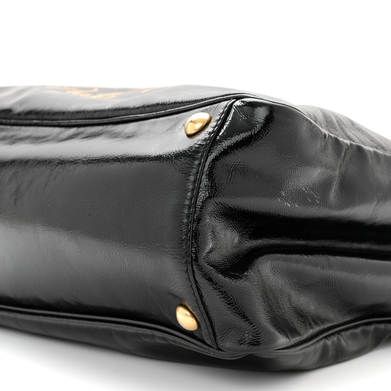 Saint Laurent Textured Patent Small Y-Mail Tote Black 9 of 9