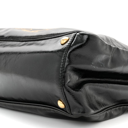 Saint Laurent Textured Patent Small Y-Mail Tote Black 9 of 9