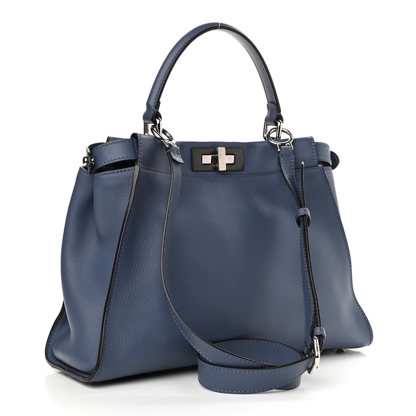 Calfskin Medium Peekaboo Iconic Satchel Blue