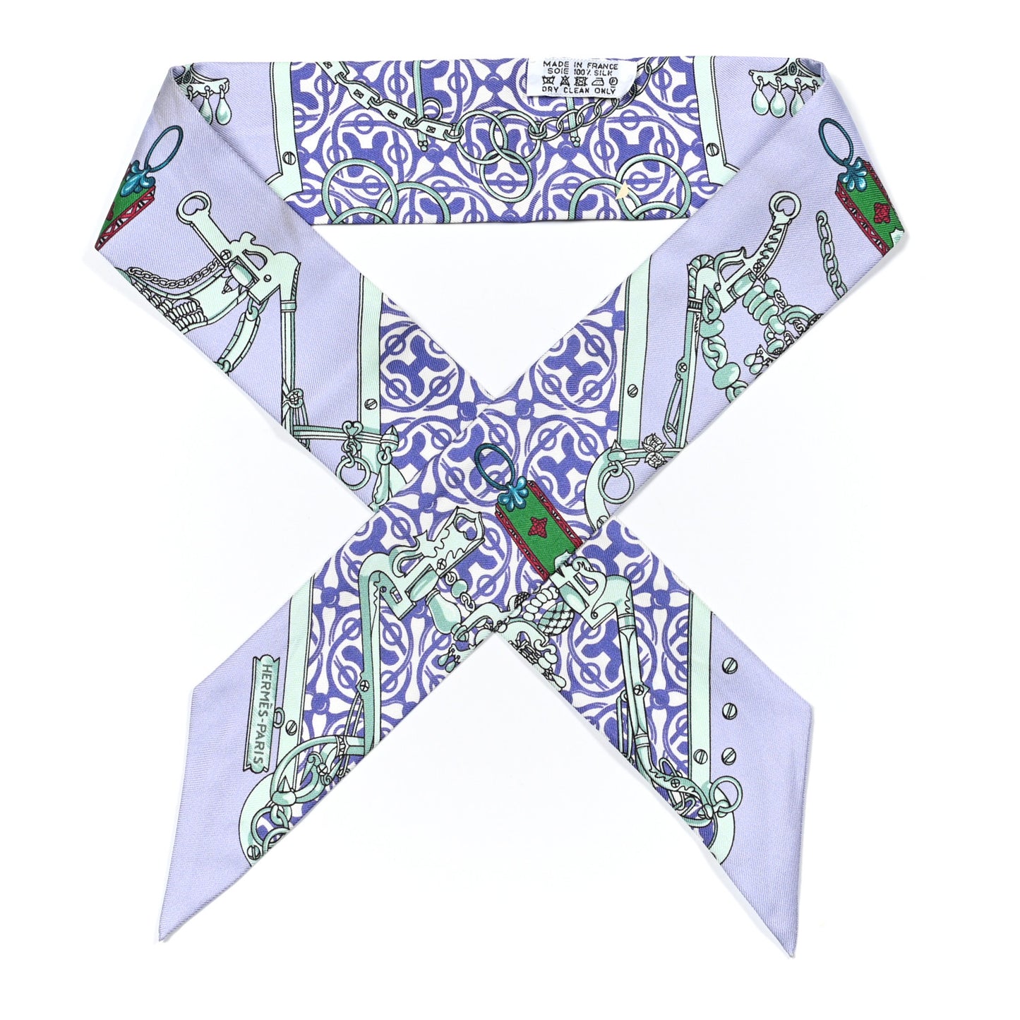 Silk Mors Et Gourmettes Remix Twilly Parme Vert Mauve