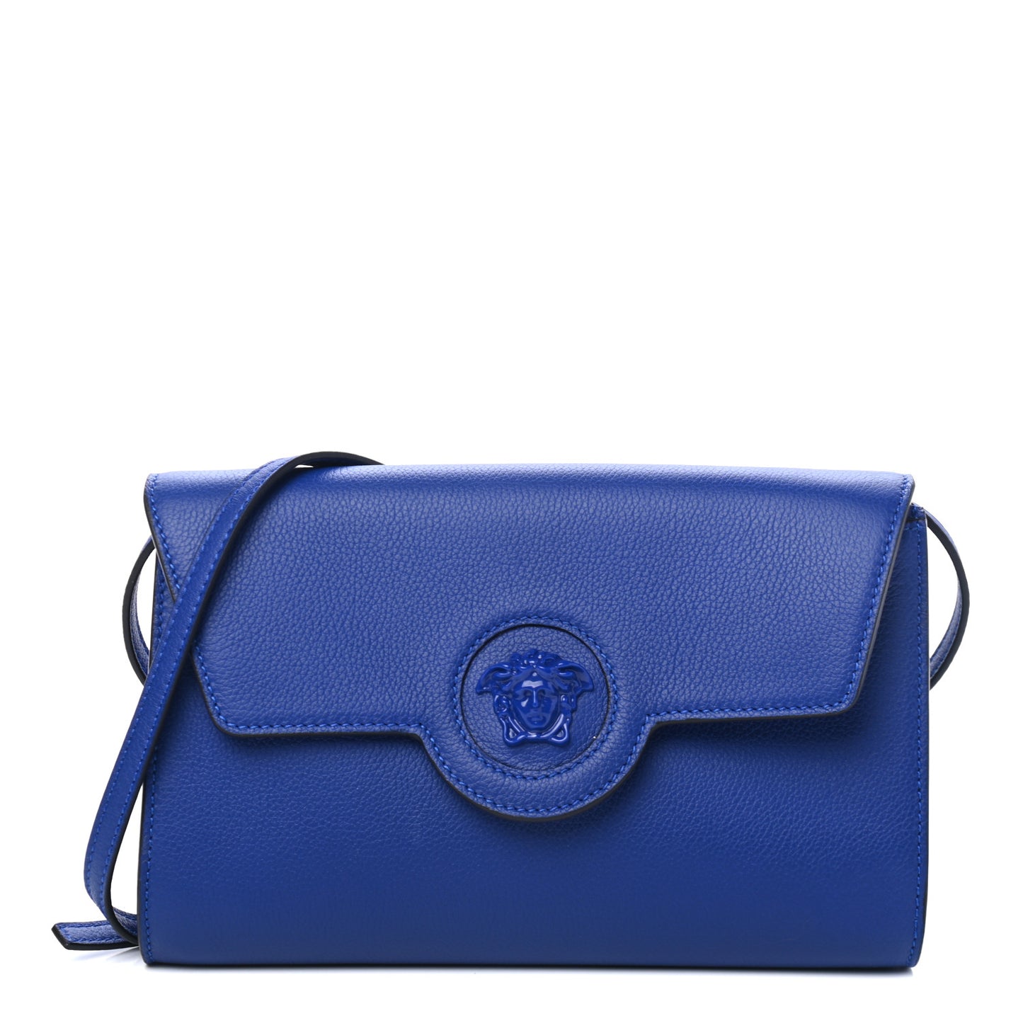 Vitello Medusa Clutch Bag Blue