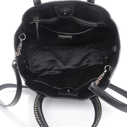 Miu Miu Soft Calf Studded Top Handle Bag Nero Black 5 of 7