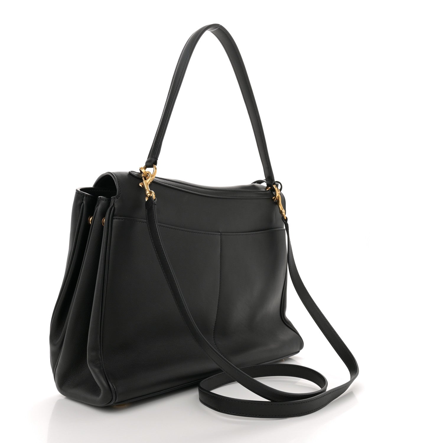 Balenciaga Natural Smooth Calfskin Medium Rodeo Top Handle Handbag Black 2 of 12