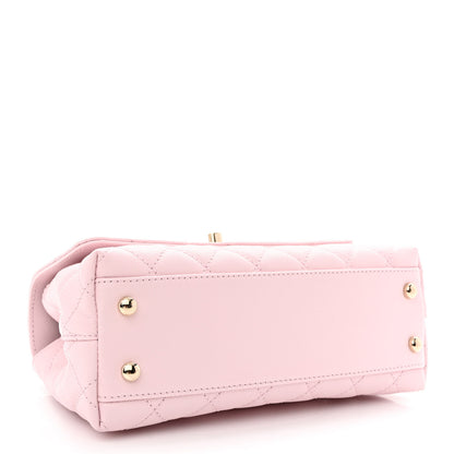 Chanel Caviar Quilted Mini Coco Handle Flap Light Pink 4 of 11