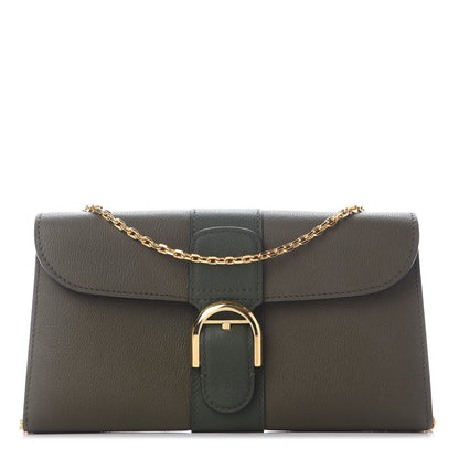Delvaux Brillant Wallet on Chain Kaki 1 of 8