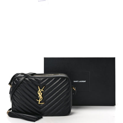 Saint Laurent Calfskin Matelasse Monogram Lou Camera Bag Black 10 of 10