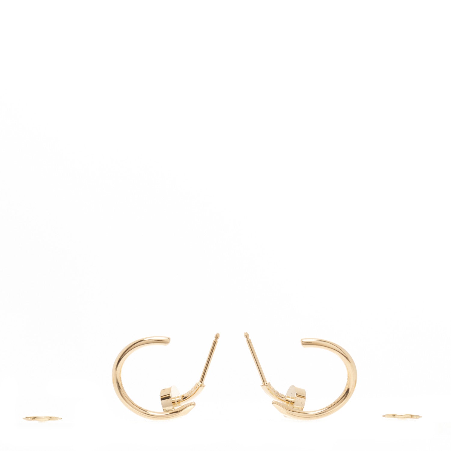Cartier 18K Yellow Gold Juste Un Clou Hoop Earrings 3 of 6