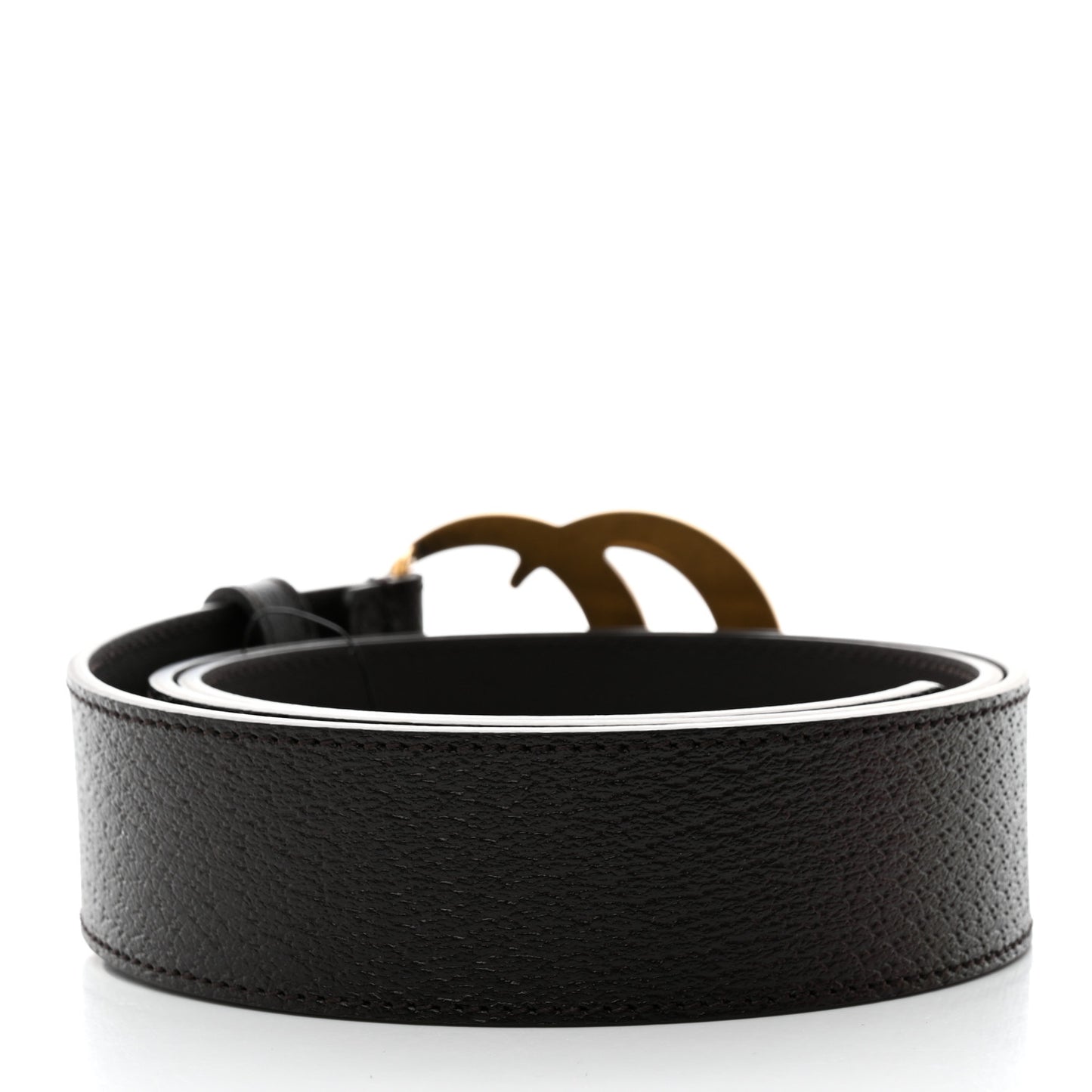 Textured Dollar Calfskin Double G 40 mm Belt 95 38 Black