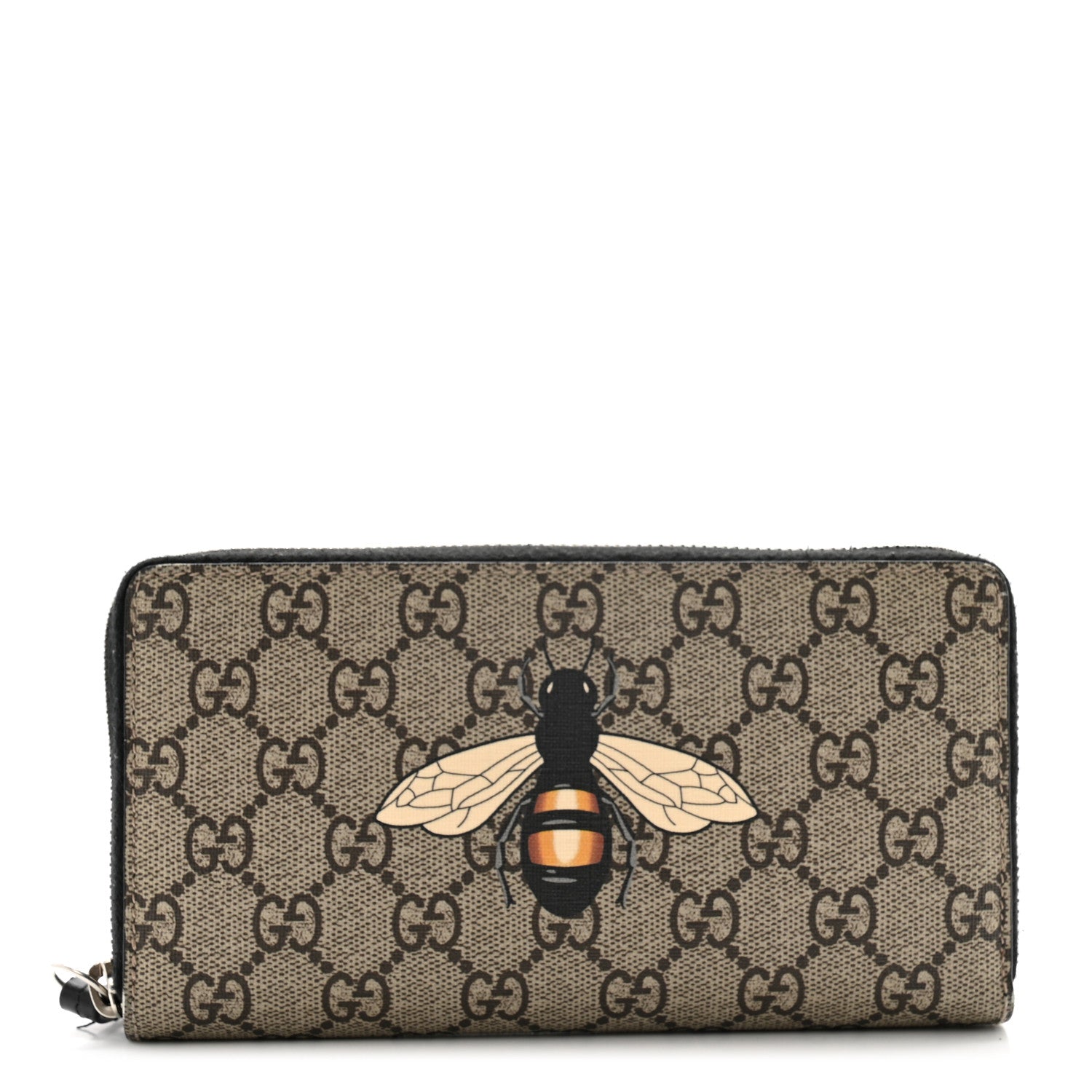 Gucci GG Supreme Monogram Bee Zip Around Wallet 1 of 13