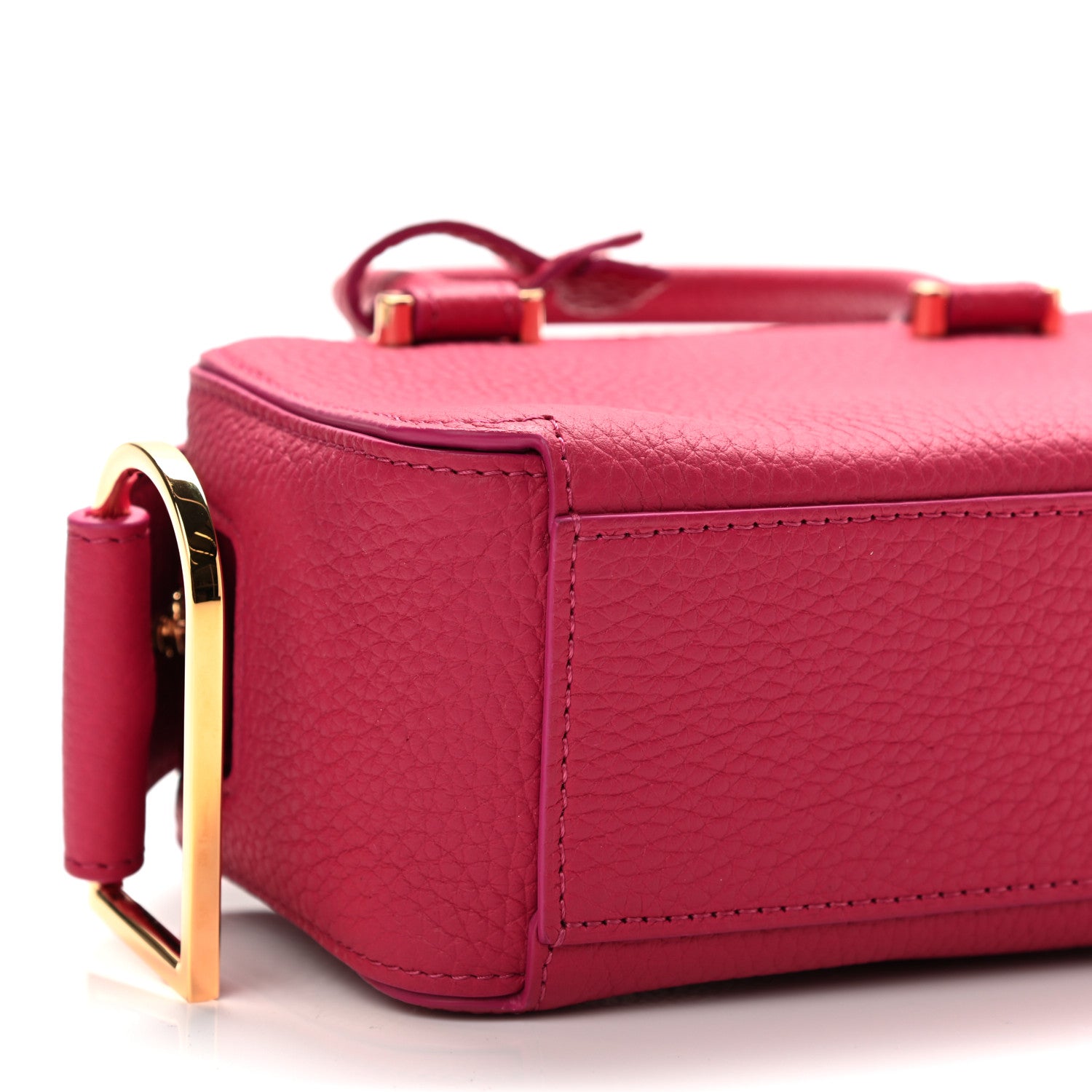 Delvaux Taurillon Soft Nano Cool Box Satchel Framboise 8 of 9
