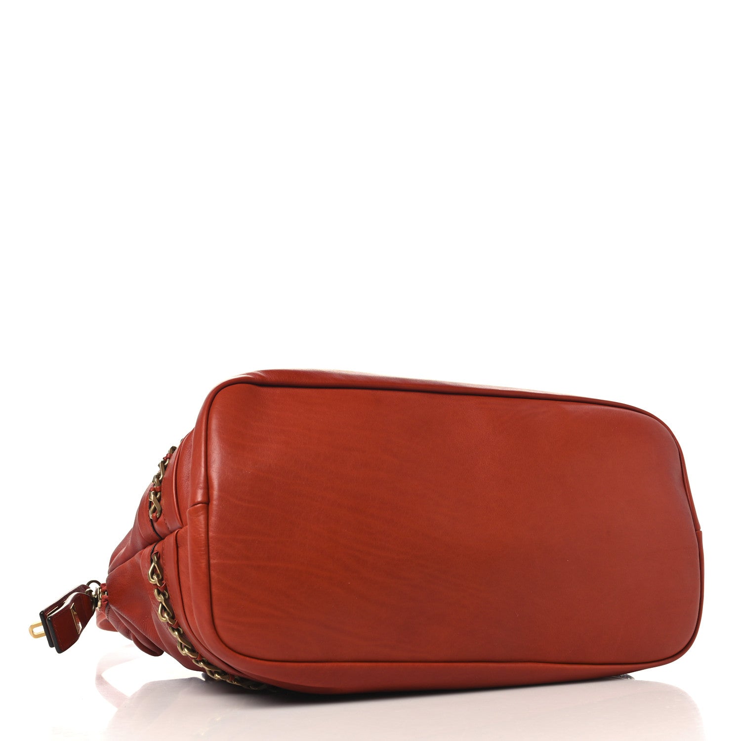 Chloe Calfskin Kira Convertible Bowler Bag Brick Red 4 of 11