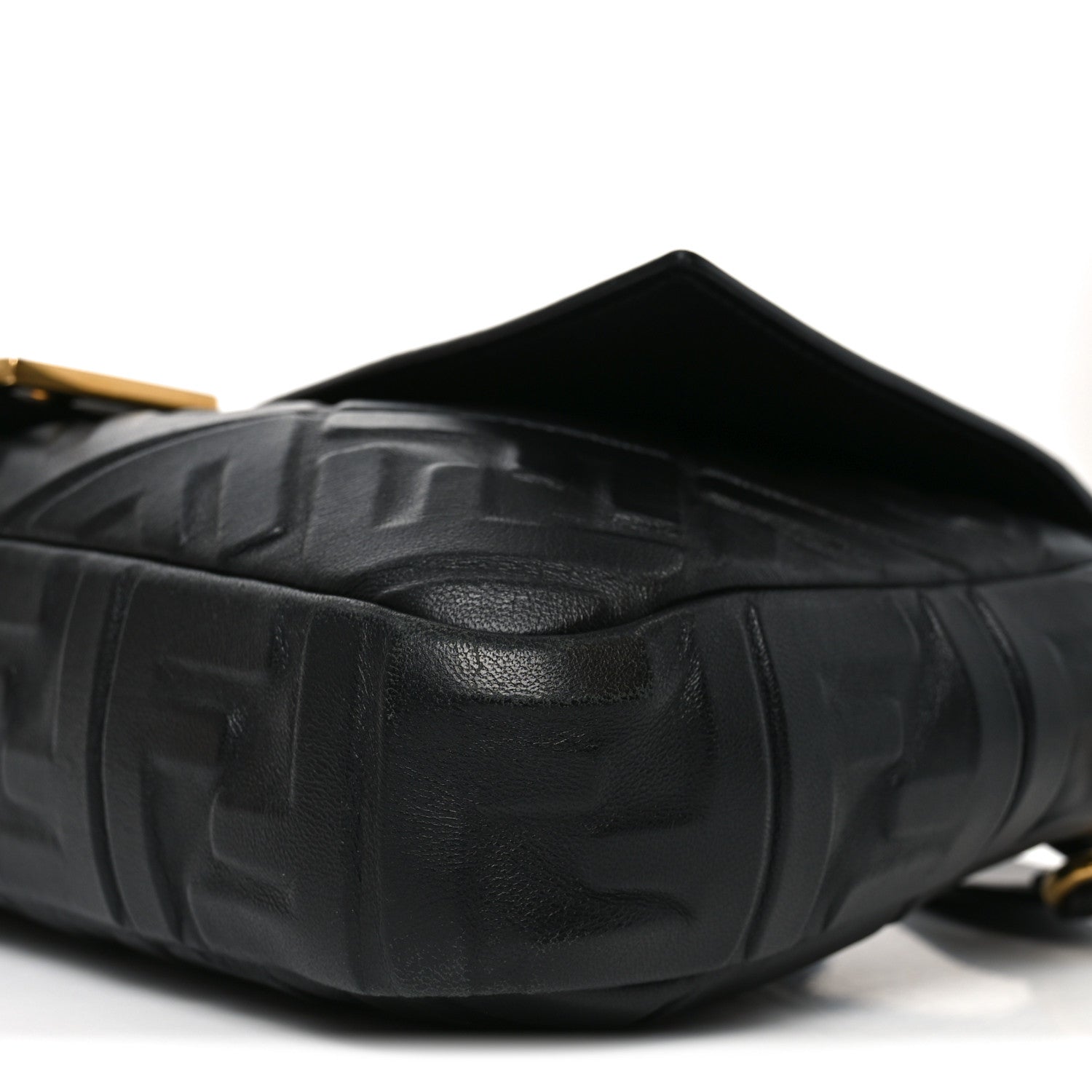 Fendi Nappa FF 1974 Embossed Large Baguette Black 10 of 10