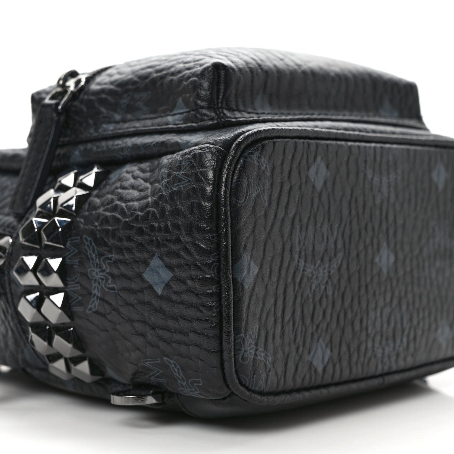 MCM Visetos Side Stud X-Mini Stark Bebe Boo Backpack Black 8 of 9