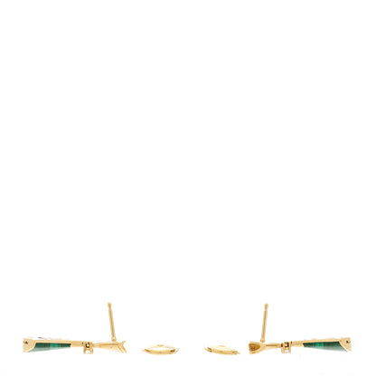 Bulgari 18K Yellow Gold Diamond Malachite Divas' Dream Earrings 3 of 4