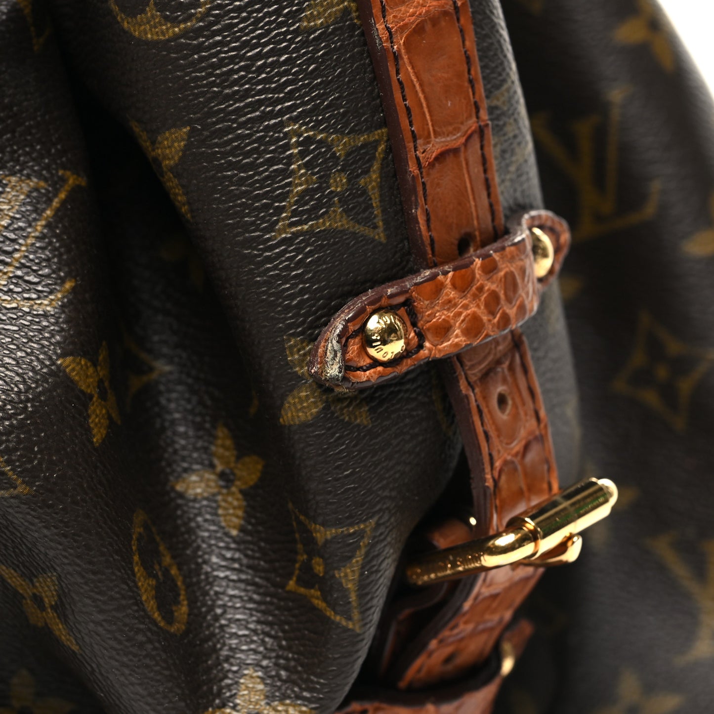 Monogram Alligator Trim Mahina XL