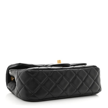 Chanel Lambskin Quilted Mini Rectangular Pearl Crush Flap Black 4 of 11