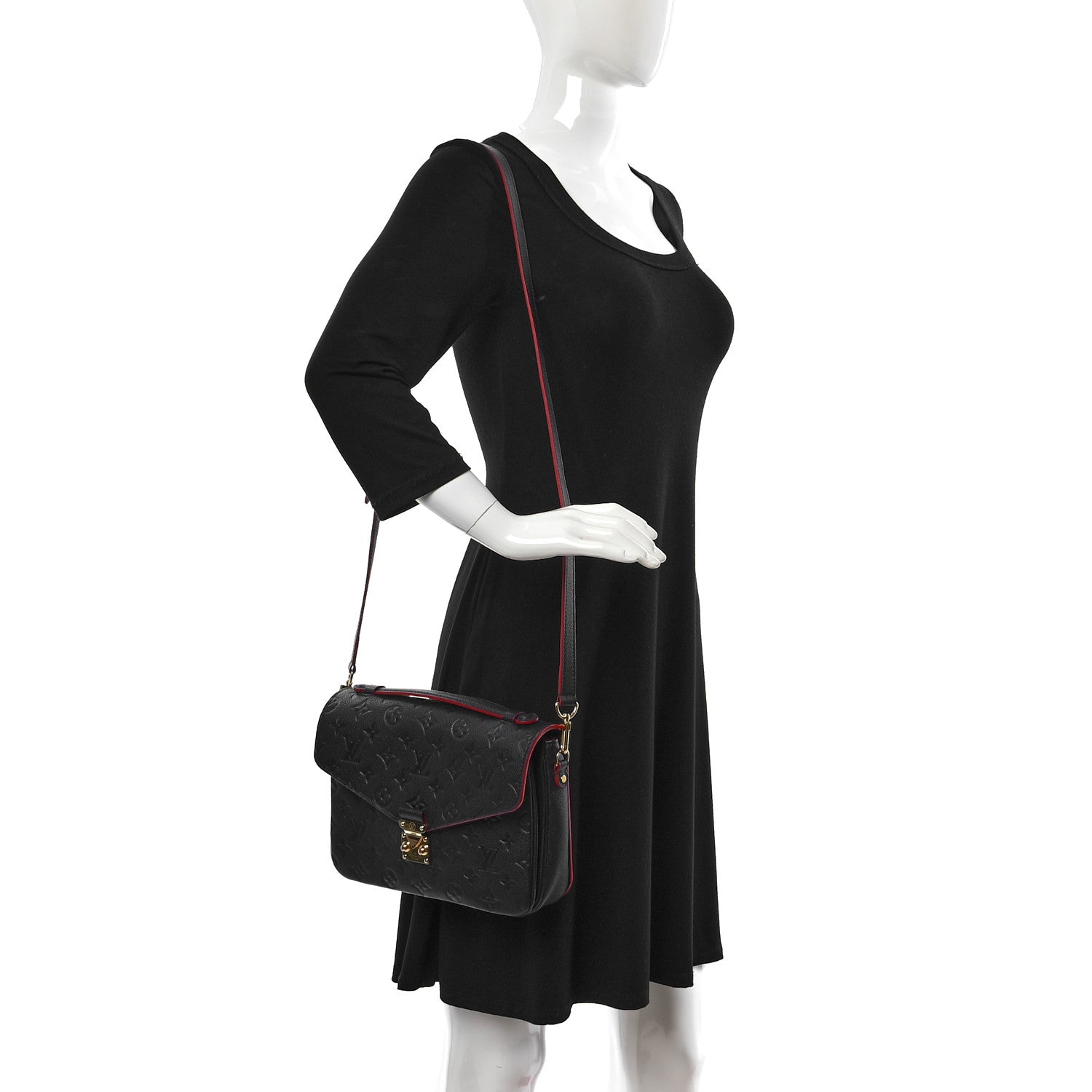 Louis Vuitton Empreinte Pochette Metis Marine Rouge 2 of 10