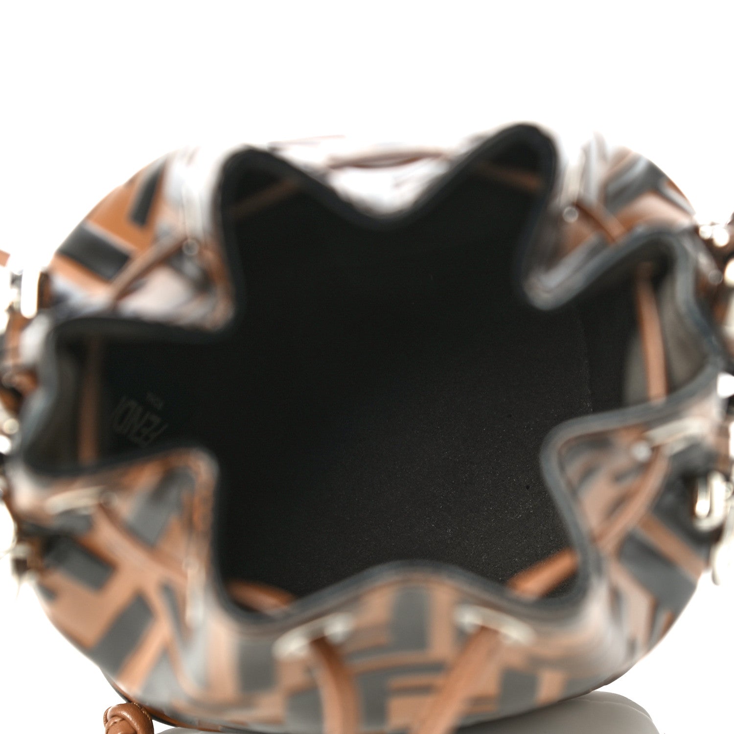 Fendi Vitello Liberty F is Fendi FF Embossed Mini Mon Tresor Bucket Bag Tobacco Black 4 of 9