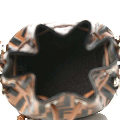 Fendi Vitello Liberty F is Fendi FF Embossed Mini Mon Tresor Bucket Bag Tobacco Black 4 of 9